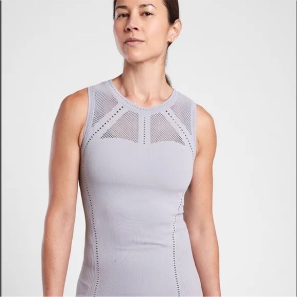 Athleta Tops Athleta Oxygen Laser Cut Preforated Tank Muted Purple